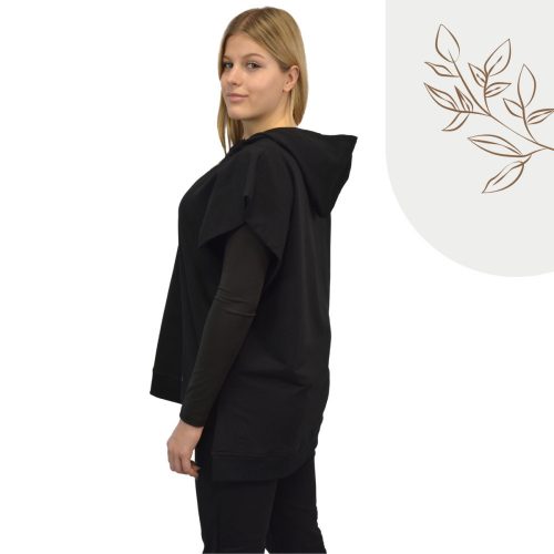 FLOOW ADA kapucnis poncsó, fekete - 2XL