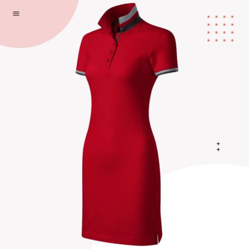 FLOOW DRESS sportos, női pólóruha galléros, PIROS színben, L