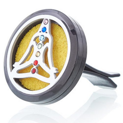 Autós Aroma Diffúzor - Pewter Yoga Chakra - 30mm